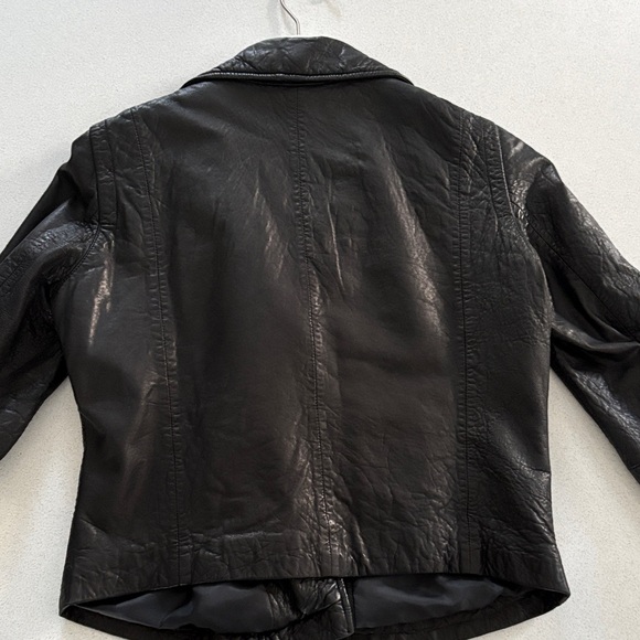 Madewell Black Leather Moto Jacket - Picture 4 of 6